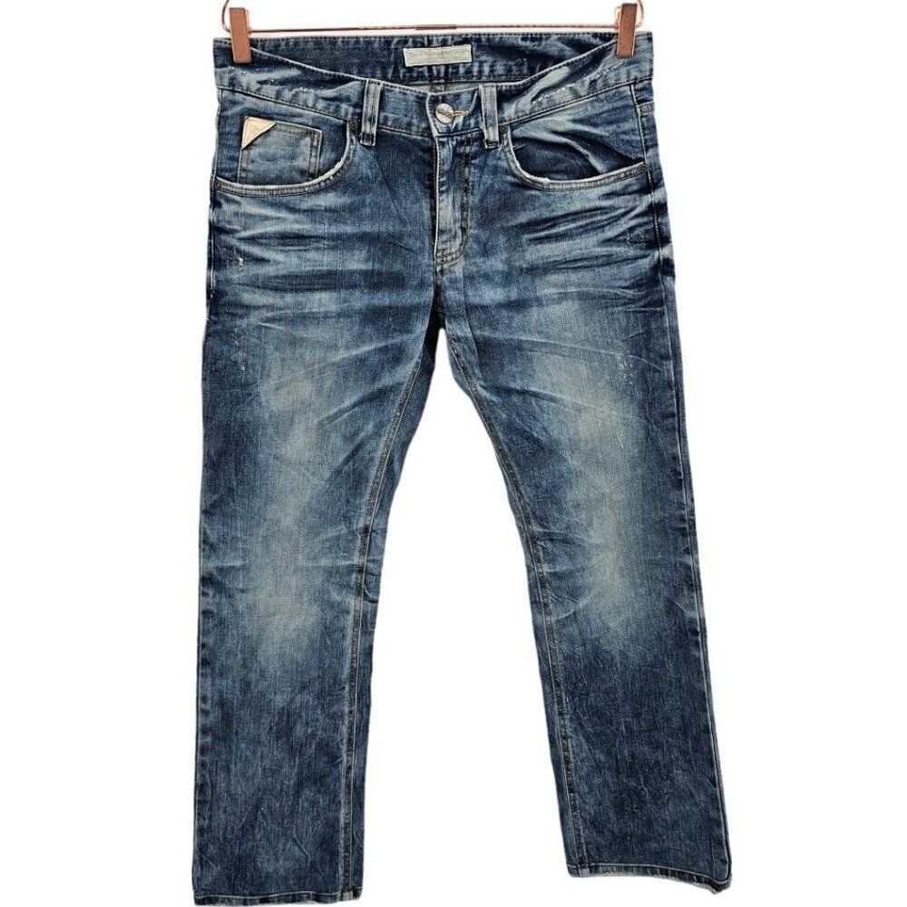 DPSR Mens M Straight Leg Distressed Jeans